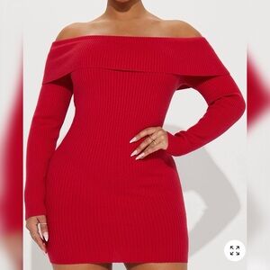 Red Sweater Dress